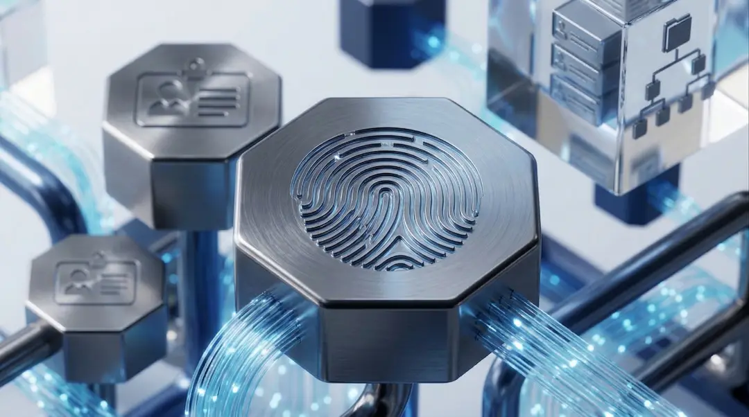 PAUL product visual showing the fingerprint node architecture.